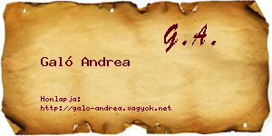 Galó Andrea névjegykártya